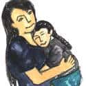 抱小孩 carrying a child