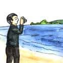 拍风景照 take photos of scenery