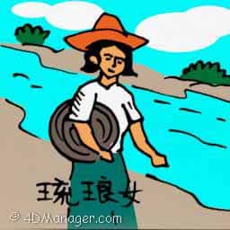 琉?女 tin mine lady worker