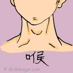 喉 throat