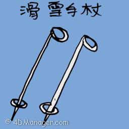 滑雪手杖 ski poles
