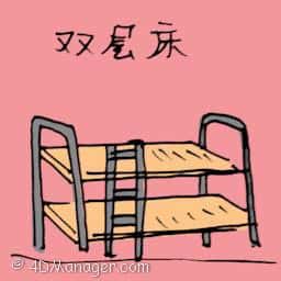 双层床 bunk bed
