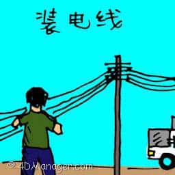 装电线 cable installation