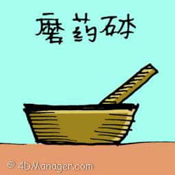 磨药钵 medicine mortar