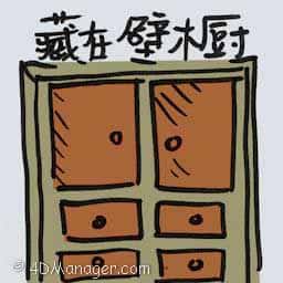藏在壁柜 hide in closet