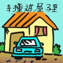 车撞进屋子里 car crashes into house