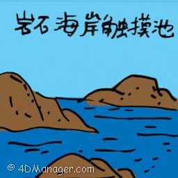 岩石海岸触摸池 rocky shore touch pool