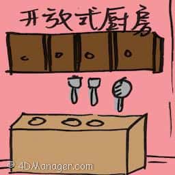开放式厨房 kitchenette