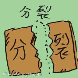 分裂 split