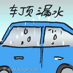 车顶漏水 car roof leaks
