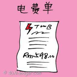 电费单 electricity bill