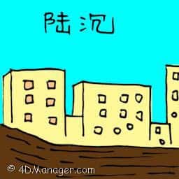陆沉 sunken land