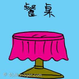 餐桌 dining table