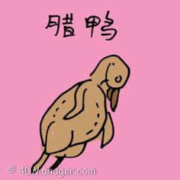 腊鸭 preserved duck