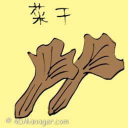 菜干 dried vegetables
