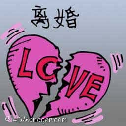 离婚 divorce