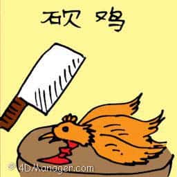 砍鸡 chopping chicken