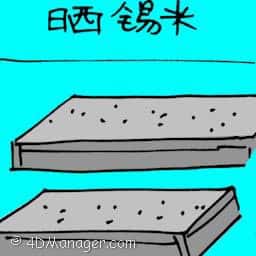 晒锡米 drying tin
