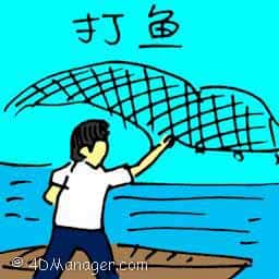 打鱼 catching fish