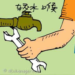 修理水喉 fixing tap / pipe