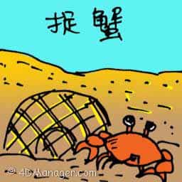 捉蟹 catching crab