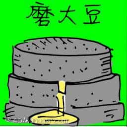 磨大豆 milling soya bean