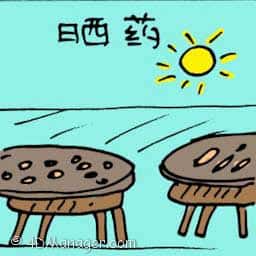 晒药 drying chinese medicinal herbs