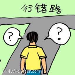 行错路 wrong road