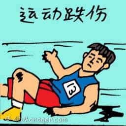 运动跌伤 injured