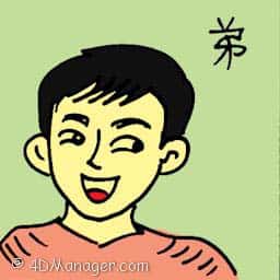 弟 younger brother