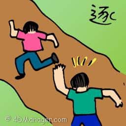 逐 chasing 