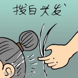 拔白头发 removing white hair