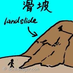 滑坡 landslide