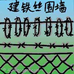 建铁丝围墙 building fence