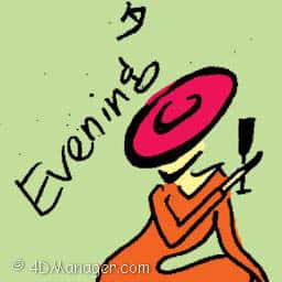 夕 evening