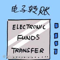 电子转账 electronic funds transfer
