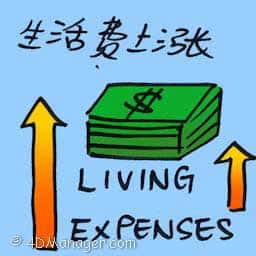 生活费上涨 living expenses increase