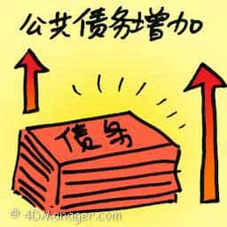 公共债务增加 rising public debt