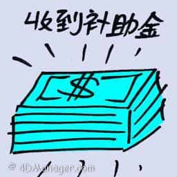 收到补助金 higher grant received