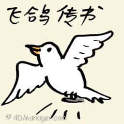 飞鸽传书 pigeon mail