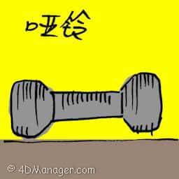 哑铃 dumbbell