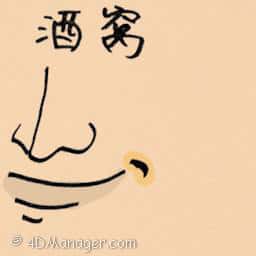 酒窝 dimple on face