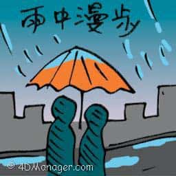 雨中漫步 walking in the rain