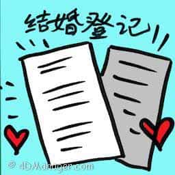 结婚登记 wedding registration